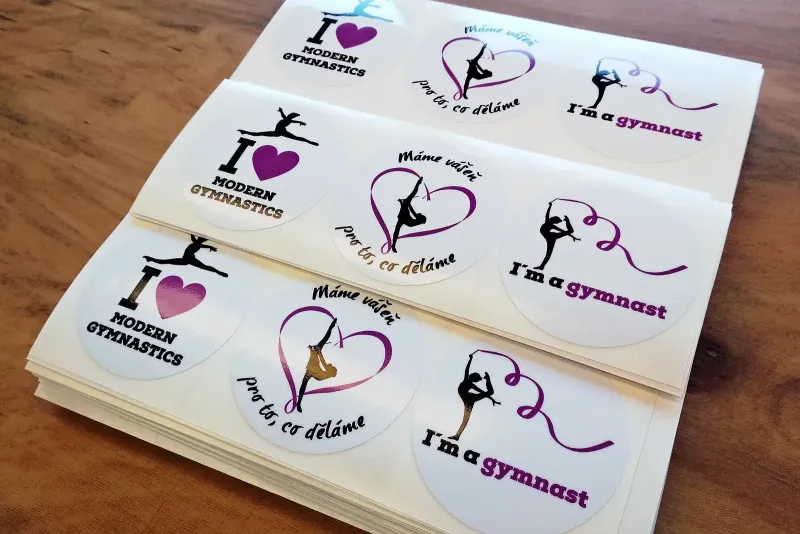 Gymnastics, Zlín – Samolepky s tvarovým výsekem